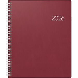 BRUNNEN Buchkalender Mod. Manager Wt 7 weektimer '26 210×260 mm, Kunststoff, weinrot BRUNNEN Buchkalender Mod. Manager Wt 7 weektimer '26 210×260 mm, Kunststoff, weinrot