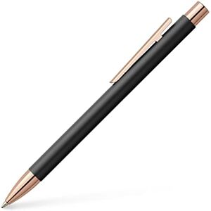 Faber-Castell 343120 Kugelschreiber Neo Slim Metall, Minenstärke M, schwarz mit rosegold Faber-Castell 343120 Kugelschreiber Neo Slim Metall, Minenstärke M, schwarz mit rosegold