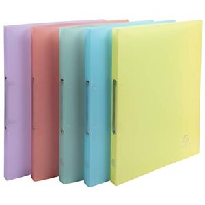 Exacompta 54170E 5er Pack Premium Kunststoff-Ringbuch Chromaline aus flexiblem transluzentem Polypropylen 2 Ringe Füllhöhe 15mm DIN A4 Plastikordner ideal für Büro und Schule farbig sortiert Exacompta 54170E 5er Pack Premium Kunststoff-Ringbuch Chromaline aus flexiblem transluzentem Polypropylen 2 Ringe Füllhöhe 15mm DIN A4 Plastikordner ideal für Büro und Schule farbig sortiert
