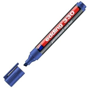 edding 330 Permanentmarker blau 10 Stifte Keil-Spitze 1-5 mm wasserfest, schnell-trocknend wischfest für Karton, Kunststoff, Glas, Holz, Metall, Glas edding 330 Permanentmarker blau 10 Stifte Keil-Spitze 1-5 mm wasserfest, schnell-trocknend wischfest für Karton, Kunststoff, Glas, Holz, Metall, Glas