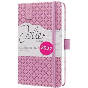Sigel 7J136 Wochenkalender 2027 A6 dunkelrosa, Hardcover, Gummiband, Stiftschlaufe, Einstecktasche, 174 Seiten, vegan, Buchkalender, Terminplaner Taschenkalender Jolie Sigel 7J136 Wochenkalender 2027 A6 dunkelrosa, Hardcover, Gummiband, Stiftschlaufe, Einstecktasche, 174 Seiten, vegan, Buchkalender, Terminplaner Taschenkalender Jolie