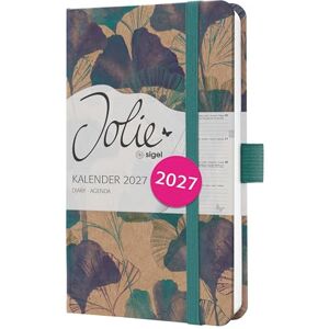 Sigel 7J808 Wochenkalender 2027 A6, blau, türkis, Hardcover aus Kraftpapier, Gummiband, Stiftschlaufe, 174 Seiten, vegan, Buchkalender, Terminplaner Taschenkalender Jolie Sigel 7J808 Wochenkalender 2027 A6, blau, türkis, Hardcover aus Kraftpapier, Gummiband, Stiftschlaufe, 174 Seiten, vegan, Buchkalender, Terminplaner Taschenkalender Jolie