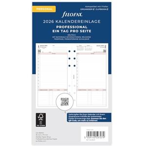 Filofax Kalender Personal Prof.1 Tag pro Seite (deutsch)2026 Filofax Kalender Personal Prof.1 Tag pro Seite (deutsch)2026