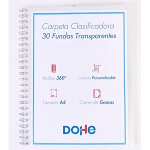 DOHE Ordner mit Ringen, 30 Hüllen, A4 (24,5 x 31,5 cm), personalisierbarer Deckel mit Tasche, Gummibandverschluss, Büro- und Schulbedarf DOHE Ordner mit Ringen, 30 Hüllen, A4 (24,5 x 31,5 cm), personalisierbarer Deckel mit Tasche, Gummibandverschluss, Büro- und Schulbedarf