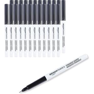 Amazon Basics Ultra Fine Point Permanent Markers, Black, 24-Pack Amazon Basics Ultra Fine Point Permanent Markers, Black, 24-Pack