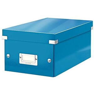 Leitz Click & Store kleine, längliche Aufbewahrungsbox mit Deckel, Box zur DVD Aufbewahrung, als Geschenkbox oder für Zubehör im Haushalt und Büro, 84% recycelte Premium-Hartpappe, Blau, 60420036 Leitz Click & Store kleine, längliche Aufbewahrungsbox mit Deckel, Box zur DVD Aufbewahrung, als Geschenkbox oder für Zubehör im Haushalt und Büro, 84% recycelte Premium-Hartpappe, Blau, 60420036