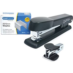 Rapesco 1471 Germ-Savvy Antibakteriell, Marlin-Hefter mit R4 Klammerentferner und Heftklammern 26/6 mm B/5000, Schwarz Rapesco 1471 Germ-Savvy Antibakteriell, Marlin-Hefter mit R4 Klammerentferner und Heftklammern 26/6 mm B/5000, Schwarz