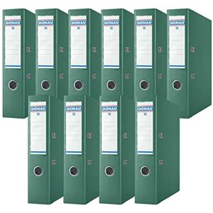 DONAU Premium Ordner Breit 10er Pack/DIN A4 / 7,5 cm / 10 Stück/Grün/Kunststoffbezug PP/Carton Papier Schlitzordner Büroordner Aktenordner Ringordner/Grünen Punkt DONAU Premium Ordner Breit 10er Pack/DIN A4 / 7,5 cm / 10 Stück/Grün/Kunststoffbezug PP/Carton Papier Schlitzordner Büroordner Aktenordner Ringordner/Grünen Punkt