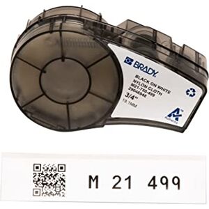 Brady M21-750-499 Etikettenklebeband, Nylon, Schwarz auf Weiß, kompatibel mit BMP21-PLUS, ID PAL und LABPAL Druckern, Länge 40,6 cm, Breite 1,9 cm, 19.05mm x 4.88m Brady M21-750-499 Etikettenklebeband, Nylon, Schwarz auf Weiß, kompatibel mit BMP21-PLUS, ID PAL und LABPAL Druckern, Länge 40,6 cm, Breite 1,9 cm, 19.05mm x 4.88m