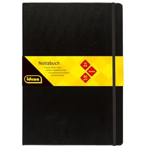 Idena 209292 Notizbuch FSC-Mix, A4, liniert, Papier cremefarben, 96 Blatt, 80 g/m², Hardcover in schwarz (A4, blanko) Idena 209292 Notizbuch FSC-Mix, A4, liniert, Papier cremefarben, 96 Blatt, 80 g/m², Hardcover in schwarz (A4, blanko)