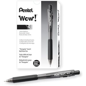 Pentel BK440-A Kugelschreiber mit Druckmechanik und ergonomischer Dreiecksgriffzone, 12-er Packung, schwarz Pentel BK440-A Kugelschreiber mit Druckmechanik und ergonomischer Dreiecksgriffzone, 12-er Packung, schwarz