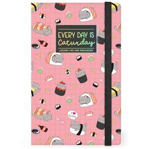 LEGAMI Notizbuch mit linierten Medium, Sushi Cat, 164 Seiten, Endtasche, letzte 24 Seiten herausnehmbar, elastischer Verschluss, abgerundete Ecken, FSCzertifiziertes Papier, 13x21 cm LEGAMI Notizbuch mit linierten Medium, Sushi Cat, 164 Seiten, Endtasche, letzte 24 Seiten herausnehmbar, elastischer Verschluss, abgerundete Ecken, FSCzertifiziertes Papier, 13x21 cm