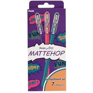 Pentel Mattehop K110V Gelroller mit hochdeckender Tinte in mattem Finish, 1.0 mm, dream colours (7 Stück farblich sortiert) Pentel Mattehop K110V Gelroller mit hochdeckender Tinte in mattem Finish, 1.0 mm, dream colours (7 Stück farblich sortiert)
