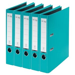 Leitz VON Ordner A4, 5er Pack, Karton mit Kunststoffeinband, 50 mm Rückenbreite, Für 350 Blatt, Blauer Engel & FSC-zertifiziert, Für Schule, Studium & Zuhause, Türkis, 10561052 Leitz VON Ordner A4, 5er Pack, Karton mit Kunststoffeinband, 50 mm Rückenbreite, Für 350 Blatt, Blauer Engel & FSC-zertifiziert, Für Schule, Studium & Zuhause, Türkis, 10561052