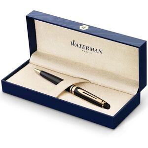 Waterman Expert Kugelschreiber Hochglänzend Schwarz mit Zierteile aus 23 K Gold Mittlere Spitze Blaue Tinte Geschenkbox Waterman Expert Kugelschreiber Hochglänzend Schwarz mit Zierteile aus 23 K Gold Mittlere Spitze Blaue Tinte Geschenkbox