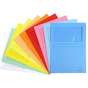 Exacompta 50450E 10er Pack Fenstermappen Super PEFC zertifiziert Karton 160g/m² praktisch und robust für DIN A4 farbig sortiert Dokumentenmappe Einschlagmappe Exacompta 50450E 10er Pack Fenstermappen Super PEFC zertifiziert Karton 160g/m² praktisch und robust für DIN A4 farbig sortiert Dokumentenmappe Einschlagmappe