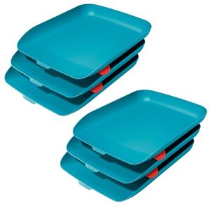 Leitz A4 Briefkorb, 2 x 3er Set, Sanftes Blau, Cosy-Serie, 53580061 Leitz A4 Briefkorb, 2 x 3er Set, Sanftes Blau, Cosy-Serie, 53580061