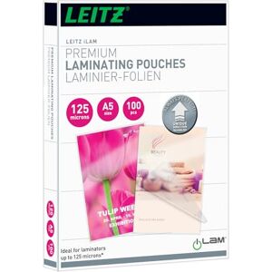 Leitz Heißlaminierfolien A5 125 mic, Laminierfolien in Premium-Qualität im 100er Pack, Glänzend, Transparent, Vereinfachtes Einlegen durch UDT, iLAM, 74930000 Leitz Heißlaminierfolien A5 125 mic, Laminierfolien in Premium-Qualität im 100er Pack, Glänzend, Transparent, Vereinfachtes Einlegen durch UDT, iLAM, 74930000