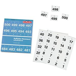 Herlitz Aufklebenummern 1-500 nummeriert selbstklebend weiß geheftet auf Block 25Blatt à 20 Nummern (1, Aufklebenummern 1-500) Herlitz Aufklebenummern 1-500 nummeriert selbstklebend weiß geheftet auf Block 25Blatt à 20 Nummern (1, Aufklebenummern 1-500)