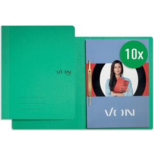 Leitz VON 10er Pack Schnellhefter A4, FSC-zertifizierter Karton in 335 g/m², Für 250 Blatt, Mappe für Schule, Studium & Haushalt, Recycelbar, Grün, 30130055 Leitz VON 10er Pack Schnellhefter A4, FSC-zertifizierter Karton in 335 g/m², Für 250 Blatt, Mappe für Schule, Studium & Haushalt, Recycelbar, Grün, 30130055