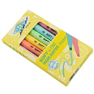 WEDO Textmarker 6er Set mit Softspitze in Pastellfarben gelb, orange, rosa, hellblau, violett und grün WEDO Textmarker 6er Set mit Softspitze in Pastellfarben gelb, orange, rosa, hellblau, violett und grün
