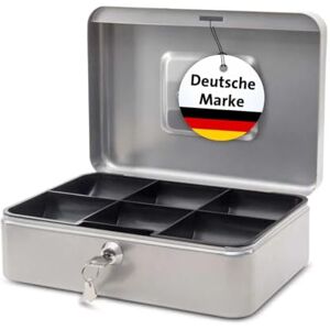 MAUL Geldkassette 3 aus Stahl abschließbar Münzgeld-Einsatz herausnehmbar 25 x 19 x 9 cm Kasse mit 2 Schlüsseln geeignet als Spardose kleiner Safe, Tresor, Trinkgeldkasse Silber MAUL Geldkassette 3 aus Stahl abschließbar Münzgeld-Einsatz herausnehmbar 25 x 19 x 9 cm Kasse mit 2 Schlüsseln geeignet als Spardose kleiner Safe, Tresor, Trinkgeldkasse Silber
