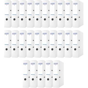 OFFICER PRODUCTS DONAU Master Ordner Breit 25er Pack/DIN A4 / 7,5 cm / 25 Stück/Weiß/Kunststoffbezug PP/Carton Papier Schlitzordner Büroordner Aktenordner Ringordner/Grünen Punkt OFFICER PRODUCTS DONAU Master Ordner Breit 25er Pack/DIN A4 / 7,5 cm / 25 Stück/Weiß/Kunststoffbezug PP/Carton Papier Schlitzordner Büroordner Aktenordner Ringordner/Grünen Punkt