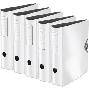Leitz Qualitäts-Ordner 180° Active Solid, 5er Pack, A4, Breit, Abgerundeter Rücken, 8,2 cm breit, Gummibandverschluss, Leichtes Polyfoam, Plastik-Ordner, Weiß, 10471001 Leitz Qualitäts-Ordner 180° Active Solid, 5er Pack, A4, Breit, Abgerundeter Rücken, 8,2 cm breit, Gummibandverschluss, Leichtes Polyfoam, Plastik-Ordner, Weiß, 10471001