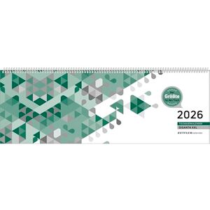 Zettler Tischquerkalender Giganta XXL 1W/2S Grün 2026 – Bürokalender 42x15 cm, Wochenkalender mit 1 Woche auf 2 Seiten, deutschem Kalendarium, Spiralbindung & Stundeneinteilung 7–22 Uhr Zettler Tischquerkalender Giganta XXL 1W/2S Grün 2026 – Bürokalender 42x15 cm, Wochenkalender mit 1 Woche auf 2 Seiten, deutschem Kalendarium, Spiralbindung & Stundeneinteilung 7–22 Uhr
