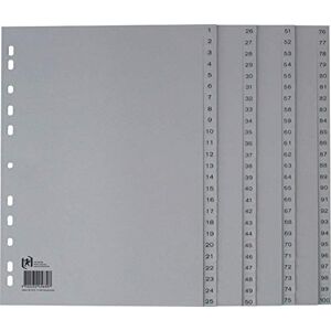 Oxford 100204663 Kunststoff-Register 5er Pack 1-100 100-teilig A4 grau ohne Deckblatt Ringbuch Ordner Plastikregister, Ring-Mappe Oxford 100204663 Kunststoff-Register 5er Pack 1-100 100-teilig A4 grau ohne Deckblatt Ringbuch Ordner Plastikregister, Ring-Mappe