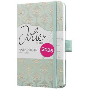 Sigel J6356 Wochenkalender 2026 ca. A6, hellblau, Hardcover, Gummiband, Stiftschlaufe, Einstecktasche, 174 Seiten, vegan, aus nachhaltigem Papier, Terminplaner Taschenkalender Jolie Sigel J6356 Wochenkalender 2026 ca. A6, hellblau, Hardcover, Gummiband, Stiftschlaufe, Einstecktasche, 174 Seiten, vegan, aus nachhaltigem Papier, Terminplaner Taschenkalender Jolie