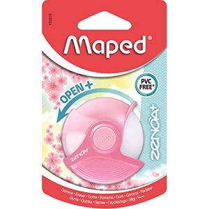 Maped Zenoa Plus Radiergummi, rund, weiß, mit 180° drehbarer Schutzhülle, phthalatfrei, PVC-frei, pastellrosa Maped Zenoa Plus Radiergummi, rund, weiß, mit 180° drehbarer Schutzhülle, phthalatfrei, PVC-frei, pastellrosa