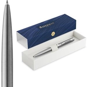 Waterman Impression Kugelschreiber Mittlere Spitze mit blauer Tintenmine Edelstahl mit palladiumbeschichtetem Zierrat Geschenkbox Waterman Impression Kugelschreiber Mittlere Spitze mit blauer Tintenmine Edelstahl mit palladiumbeschichtetem Zierrat Geschenkbox