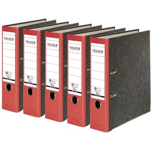 FALKEN Original 5er Pack Recycling-Ordner Wolkenmarmor. Made in Germany. 8 cm breit DIN A4 roter Rücken Ringordner Aktenordner Briefordner Büroordner Pappordner CO2-Neutral Blauer Engel FALKEN Original 5er Pack Recycling-Ordner Wolkenmarmor. Made in Germany. 8 cm breit DIN A4 roter Rücken Ringordner Aktenordner Briefordner Büroordner Pappordner CO2-Neutral Blauer Engel