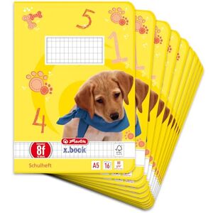 Herlitz Schulheft x.book A5, Lineatur 8f, Grundschule, liniert mit weißem Rand, 16 Blatt, 10 Stück Herlitz Schulheft x.book A5, Lineatur 8f, Grundschule, liniert mit weißem Rand, 16 Blatt, 10 Stück