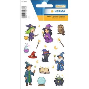 Herma Zauberer Aufkleber, Glitzer Sticker für Kinder & Kleinkinder, Kinderaufkleber mit Märchen Hexen Motiv für Stickeralbum Scrapbook Fotoalbum Geschenk Geburtstag Dekoration Briefe Basteln Herma Zauberer Aufkleber, Glitzer Sticker für Kinder & Kleinkinder, Kinderaufkleber mit Märchen Hexen Motiv für Stickeralbum Scrapbook Fotoalbum Geschenk Geburtstag Dekoration Briefe Basteln