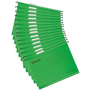 Esselte A4 Hängeregister aus verstärktem Karton, 15er-Set, Mappe aus stabilem, 100% recyceltem Karton, mit Taben, für Akten und Unterlagen in Büro, Schule, Home Office, grün, 628807 Esselte A4 Hängeregister aus verstärktem Karton, 15er-Set, Mappe aus stabilem, 100% recyceltem Karton, mit Taben, für Akten und Unterlagen in Büro, Schule, Home Office, grün, 628807