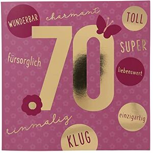 Depesche 11515-050 Zahlenkarte zum 70. Geburtstag mit Musik, veredelte Klappkarte mit originellem Innentext, inkl. Umschlag, Format 15,5 x 15,5 cm Depesche 11515-050 Zahlenkarte zum 70. Geburtstag mit Musik, veredelte Klappkarte mit originellem Innentext, inkl. Umschlag, Format 15,5 x 15,5 cm