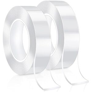 Bolatus 5m Doppelseitiges Klebeband Transparent Extra Stark Nano Klebeband Double Sided Tape Ablösbar Doppelseitig Klebeband Dünn für Zuhause, Küche, Auto oder Mehrzweck(2 Rolle) Bolatus 5m Doppelseitiges Klebeband Transparent Extra Stark Nano Klebeband Double Sided Tape Ablösbar Doppelseitig Klebeband Dünn für Zuhause, Küche, Auto oder Mehrzweck(2 Rolle)