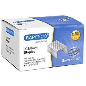 Rapesco S92308Z3 Typ 923/8 mm Verzinkte Robuste Heftklammern, 4000 Heftklammern Rapesco S92308Z3 Typ 923/8 mm Verzinkte Robuste Heftklammern, 4000 Heftklammern