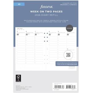 Filofax Kalender Miniimal Week to view Vertical A5 with appointments 2026 Filofax Kalender Miniimal Week to view Vertical A5 with appointments 2026
