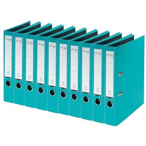 Leitz VON Ordner A4, 10er Pack, Karton mit Kunststoffeinband, 50 mm Rückenbreite, Für 350 Blatt, Blauer Engel & FSC-zertifiziert, Für Schule, Studium & Zuhause, Türkis, 10560052 Leitz VON Ordner A4, 10er Pack, Karton mit Kunststoffeinband, 50 mm Rückenbreite, Für 350 Blatt, Blauer Engel & FSC-zertifiziert, Für Schule, Studium & Zuhause, Türkis, 10560052