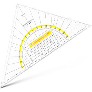 Aristo AR1555/4 Geodreieck mit lösbarem Griff (Hypotenuse 25 cm, Tuschenoppen, Facetten an allen Seiten, Plexiglas mit Tiefenprägung, Made in Austria) transparent Aristo AR1555/4 Geodreieck mit lösbarem Griff (Hypotenuse 25 cm, Tuschenoppen, Facetten an allen Seiten, Plexiglas mit Tiefenprägung, Made in Austria) transparent