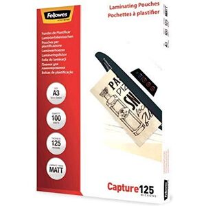 Fellowes matte Laminierfolien A3, entspiegelt, 125 Mikron (2 x 125 mic), 100 Stück Fellowes matte Laminierfolien A3, entspiegelt, 125 Mikron (2 x 125 mic), 100 Stück