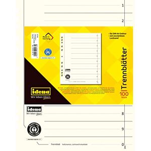 Idena 300231 Trennblätter DIN A4, aus Karton, 190 g/m², hellchamois, 100 Stück Idena 300231 Trennblätter DIN A4, aus Karton, 190 g/m², hellchamois, 100 Stück