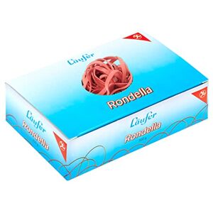 Läufer 51842 Rondella Gummibänder 80 x 4 mm, Durchmesser 50 mm, 4 mm breite Gummiringe, 500 g Schachtel, rot Läufer 51842 Rondella Gummibänder 80 x 4 mm, Durchmesser 50 mm, 4 mm breite Gummiringe, 500 g Schachtel, rot
