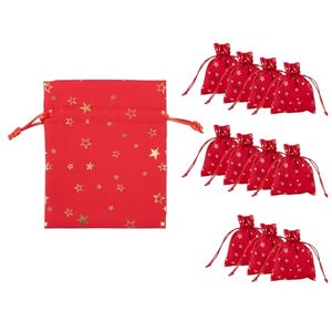Idena 90422 Stoffbeutel ca. 13 x 18 cm, 12 Stück, rote Säckchen mit Sternen-Motiv, Weihnachtssack mit Kordel, Geschenkbeutel für Weihnachten, Rot Idena 90422 Stoffbeutel ca. 13 x 18 cm, 12 Stück, rote Säckchen mit Sternen-Motiv, Weihnachtssack mit Kordel, Geschenkbeutel für Weihnachten, Rot