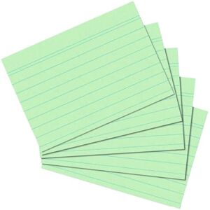 Herlitz Karteikarten A5 21 x 14,9 cm, liniert, grün, 100 Stück, für Schule, Studium & Büro Herlitz Karteikarten A5 21 x 14,9 cm, liniert, grün, 100 Stück, für Schule, Studium & Büro