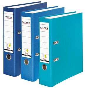 FALKEN 3er Pack PP-Color Ordner, Made in Germany, 8 cm breit DIN A4 farbig sortiert Ocean Vegan Kunststoffbezug außen, Papierbezug innen, mit austauschbarem Rückenschild FALKEN 3er Pack PP-Color Ordner, Made in Germany, 8 cm breit DIN A4 farbig sortiert Ocean Vegan Kunststoffbezug außen, Papierbezug innen, mit austauschbarem Rückenschild