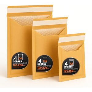 OFITURIA Luftpolstertaschen für Versand, 3 Größen – Kraft, Weiß oder Kombi – Selbstklebend – Papierumschläge mit Luftpolster, ideal für Versandtaschen Pack S (Kraft, 12 Umschläge) OFITURIA Luftpolstertaschen für Versand, 3 Größen – Kraft, Weiß oder Kombi – Selbstklebend – Papierumschläge mit Luftpolster, ideal für Versandtaschen Pack S (Kraft, 12 Umschläge)